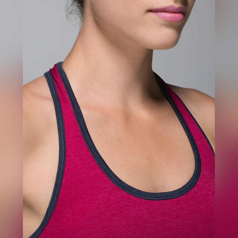 Lululemon Ebb & Flow Racerback Tank Red Size 4 - Picture 3 of 7